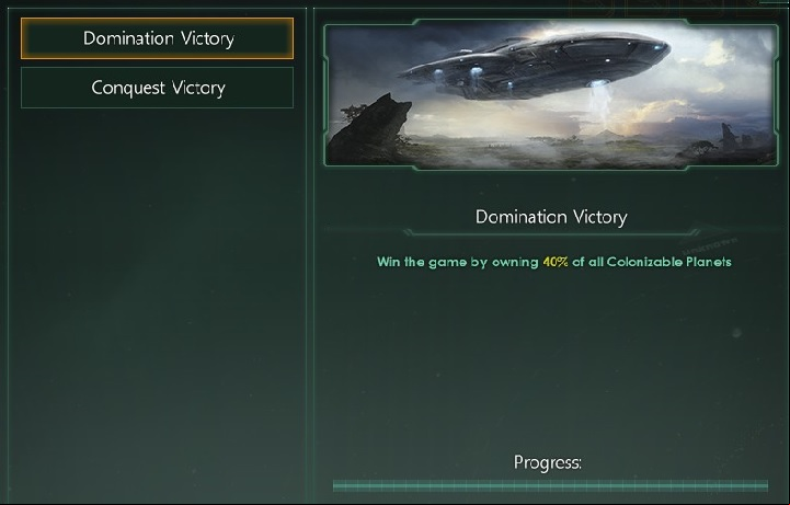 This tab contains information, which illustrates the goals of the campaign, as well as a progress bar, which will fill during the realization of objectives - Interface in Stellaris - Basics - Stellaris Guide