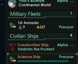 Index contains very condensed information about the main units of the empire - Interface in Stellaris - Basics - Stellaris Guide
