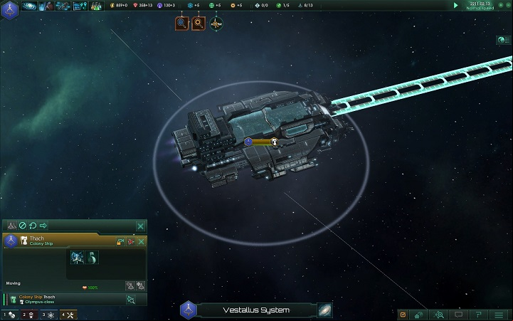 As soon as the unit is ready, select it - Seizing of systems and colonization of planets in Stellaris - A good start in Stellaris - Stellaris Guide