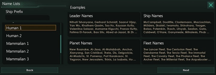 The next section concerns names of different objects in your empire - Faction creator in Stellaris - Factions - Stellaris Guide