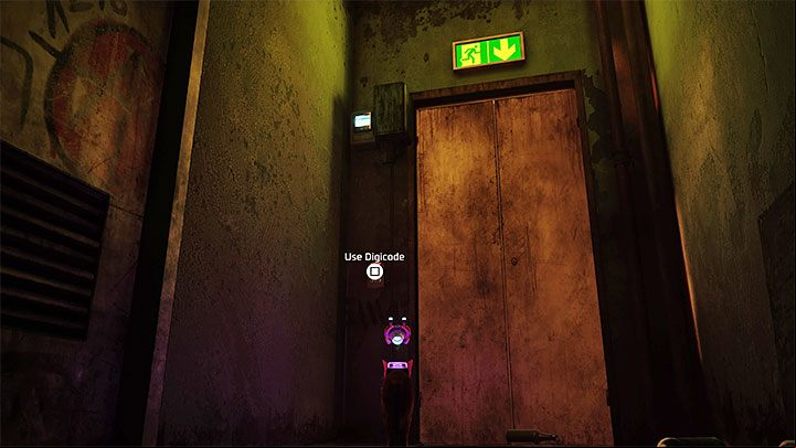 Entering the code is required to unlock the exit from the apartment where the B-12 drone ed you - Stray: Codes and combinations for locks - list - Puzzles - Stray Guide, Walkthrough