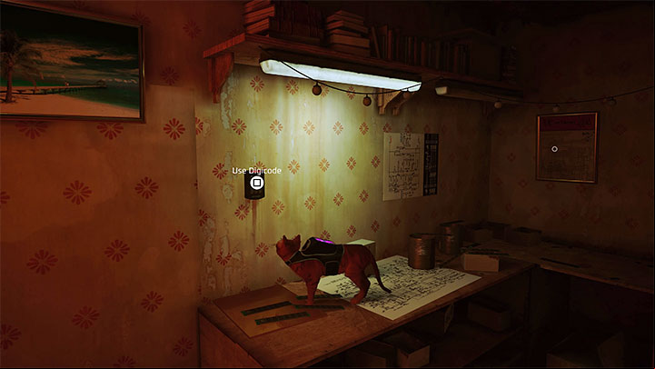 You need to enter the code to unlock the secret room in Seamus' apartment - Stray: Codes and combinations for locks - list - Puzzles - Stray Guide, Walkthrough