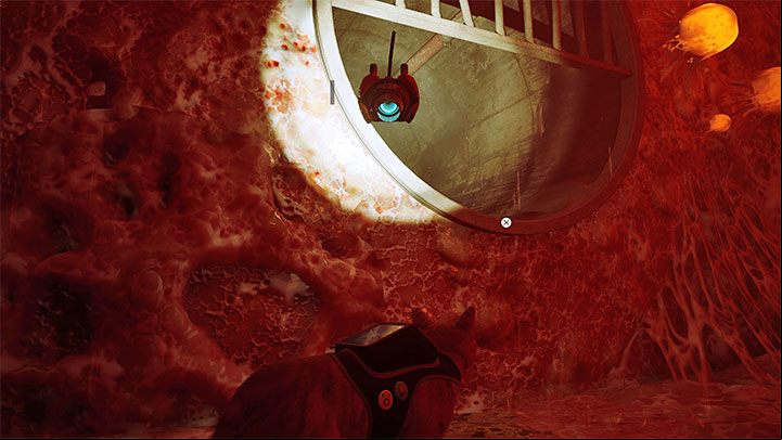Along the way, use the UV lamp to destroy the zurks and their eggs - Stray: The Sewers - All Memories - Memories B-12 - Stray Guide, Walkthrough