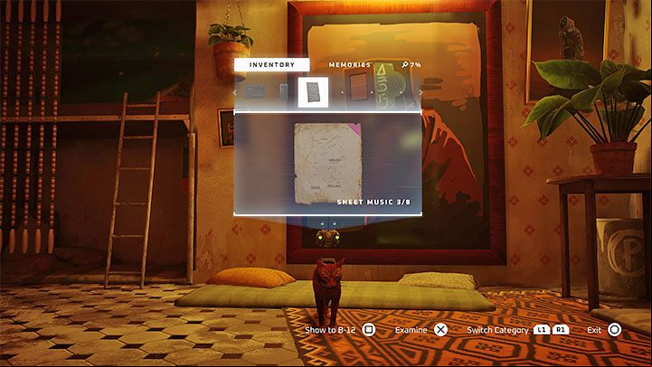 Sheet Music are secrets found in The Slums, one of the most important locations in the game - Stray: Sheet Music - list - Secrets and Collectibles - Stray Guide, Walkthrough
