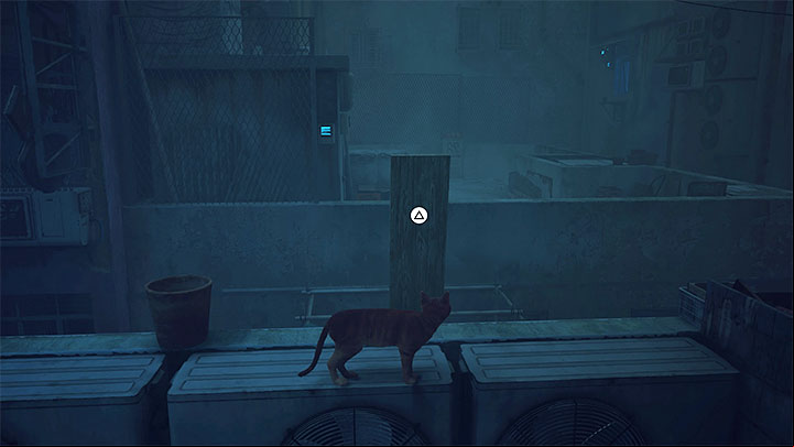 The new path is linear again - get closer to the subsequent ledges and objects that you can jump towards - Stray: Dead City, Chapter 2 - walkthrough - Walkthrough - Stray Guide, Walkthrough