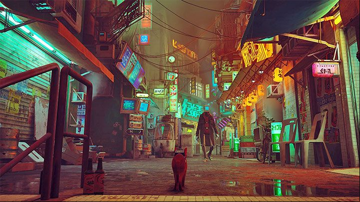 Midtown , like the Slums, is a semi-open location - Stray: Midtown, Chapter 10 - walkthrough - Walkthrough - Stray Guide, Walkthrough