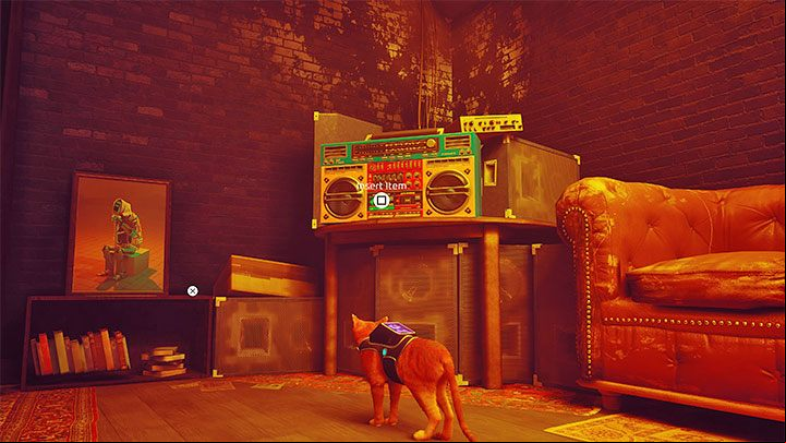 Take the cassette to the clothing retail in the central part of Midtown - Stray: Midtown, Chapter 10 - walkthrough - Walkthrough - Stray Guide, Walkthrough