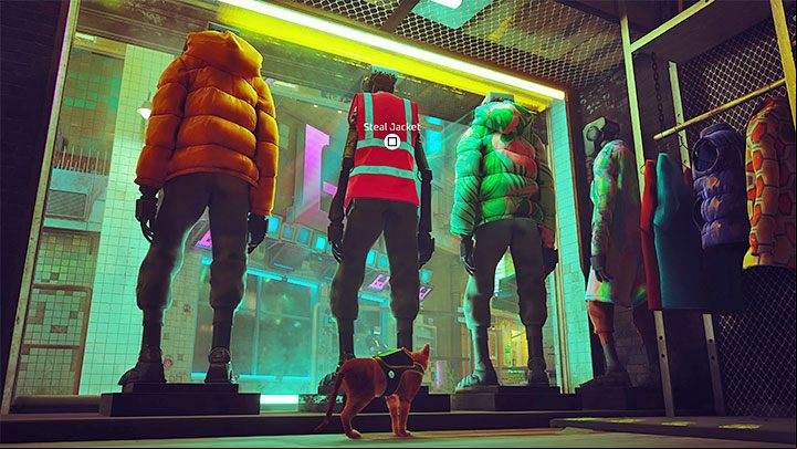 The stereo will start playing loud music and distract the store employee - Stray: Midtown, Chapter 10 - walkthrough - Walkthrough - Stray Guide, Walkthrough