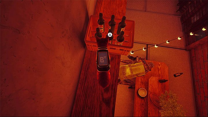 Jump onto the highest ledge above the sleeping robot - Stray: Midtown, Chapter 10 - walkthrough - Walkthrough - Stray Guide, Walkthrough