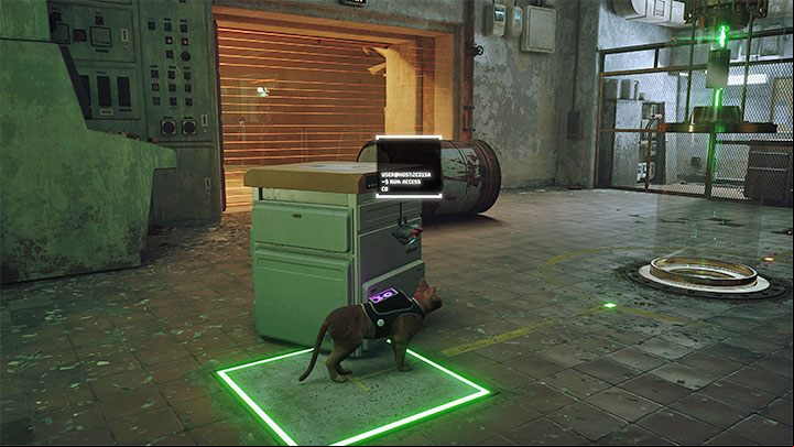 The battery is stored in the central part of the room and you can't grab it straight away - Stray: Midtown, Chapter 10 - walkthrough - Walkthrough - Stray Guide, Walkthrough