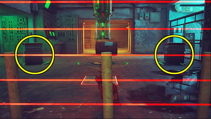Now you have to place the 2 robots on the outer buttons, as pictured in the attached screenshot - Stray: Midtown, Chapter 10 - walkthrough - Walkthrough - Stray Guide, Walkthrough