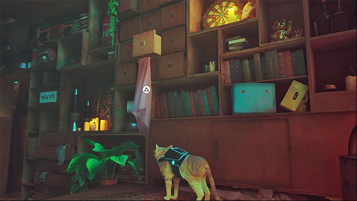 In order to examine the second clue, you have to reach the appartment's attic - Stray: Midtown, Chapter 10 - walkthrough - Walkthrough - Stray Guide, Walkthrough