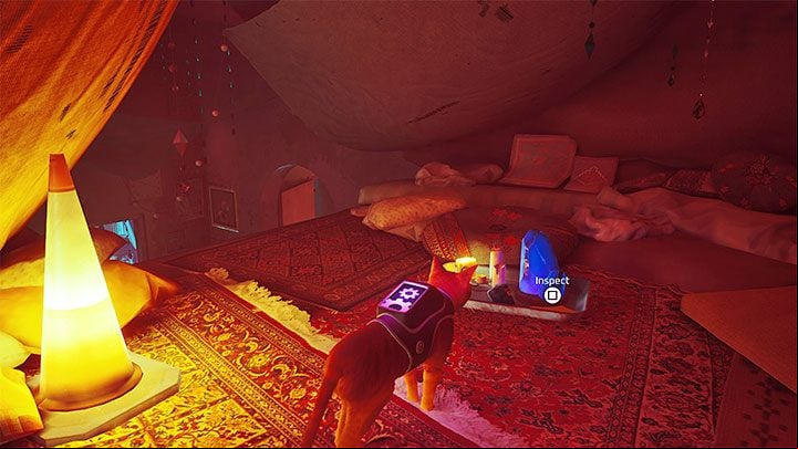In the attic, find the crystals - Stray: Midtown, Chapter 10 - walkthrough - Walkthrough - Stray Guide, Walkthrough