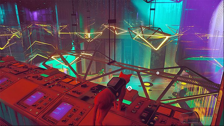 You will get to a console with 3 buttons - Stray: Midtown, Chapter 10 - walkthrough - Walkthrough - Stray Guide, Walkthrough