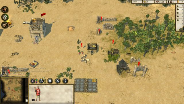 Exclamation marks mark the ruins that you need to destroy. - Arrival - Learning campaign - Preparations - Stronghold: Crusader II - Game Guide and Walkthrough