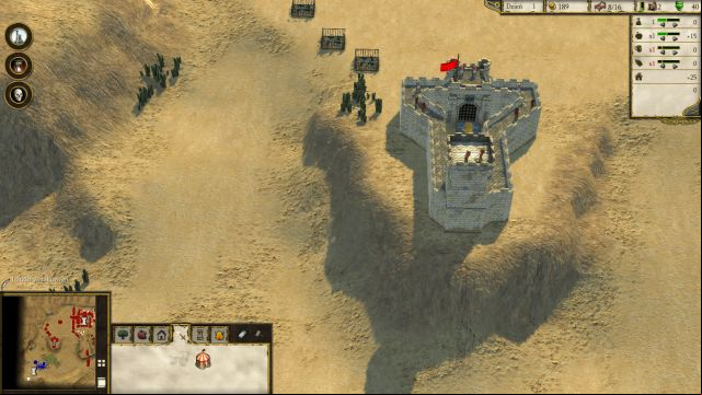 You must get rid of the enemy on the walls as fast as you can. - The Horns of Hattin - Learning Campaign - Freedom Fighters - Stronghold: Crusader II - Game Guide and Walkthrough