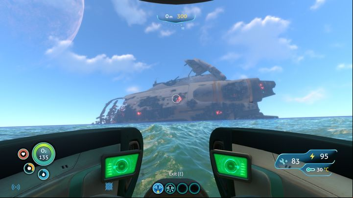 Auroras wreckage - the main character of Subnautica has survived its crash. - Subnautica Game Guide