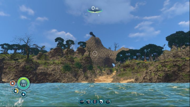 A glance at the Floating Island. - Subnautica: Floating Island - biome guide - Biomes - Subnautica Game Guide