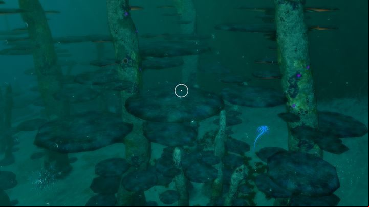 Tree Mushrooms are a common sight in this biome. - Subnautica: Mushroom Forest - biome guide - Biomes - Subnautica Game Guide