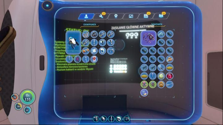 The initial inventory space. - Subnautica: Beginners Guide - Basics - Subnautica Game Guide