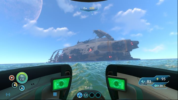 In the initial stage of gameplay, when you lack a com, the wreckage can be used as a guidepost when moving around the map - Subnautica: Crash Zone - biome guide - Biomes - Subnautica Game Guide