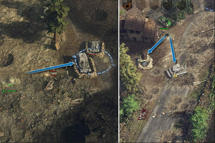 Tanks have weak spots on the side and on the back. Always try to approach your opponent from behind or flank them. - Attacking and the offensive | Battle tactics - Battle tactics - Sudden Strike 4 Game Guide