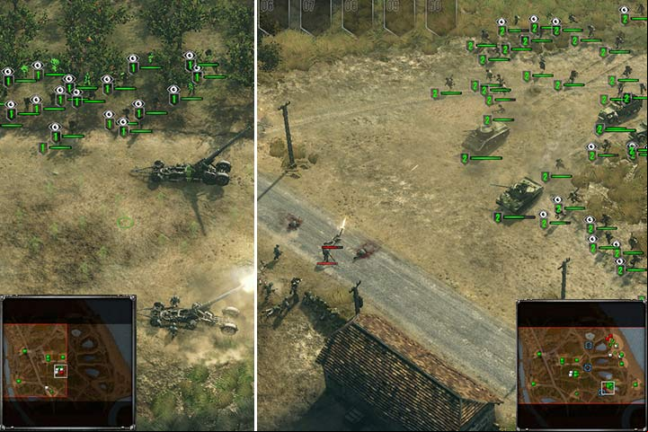 Capturing artillery cannons not only allows you to proceed further in the mission but will also strengthen your units greatly. your forces on the beach into one group and move further in the land. Use all of your forces to destroy enemy locations, one by one. - Mission 1 - Operation Overlord | Allied | Campaign - Allied - Sudden Strike 4 Game Guide