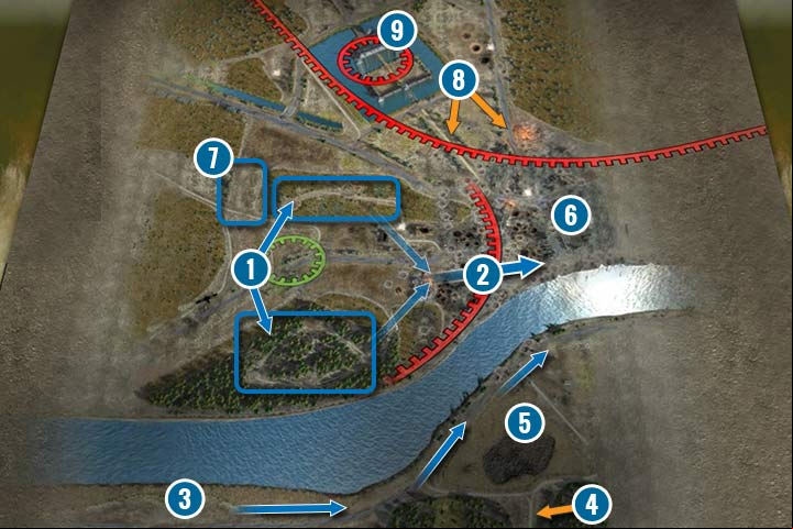 The choice of doctrine depends on your play style - Mission 7 - Operation Plunder | Allied | Campaign - Allied - Sudden Strike 4 Game Guide