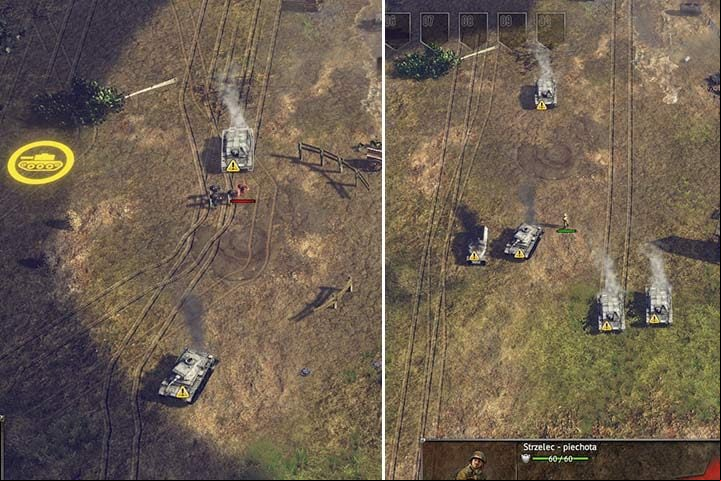 Try to the paths of hostile vehicles. The enemy always takes the same route - use mines. In this mission, the enemy usually leaves a vehicle if the caterpillar tracks get damaged. - Mission 4 - The Battle of Kursk | Soviet | Campaign - Soviet - Sudden Strike 4 Game Guide
