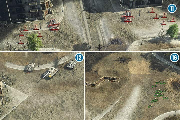 Before your troops cross the river, send your shooters to disarm the mines in front of the bridge - Mission 7 - Battle of Berlin | Soviet | Campaign - Soviet - Sudden Strike 4 Game Guide