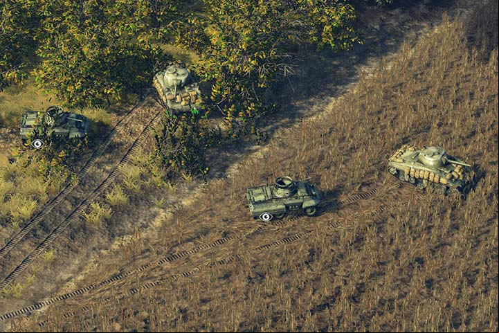 Camouflage in this doctrine provides masking for armored vehicles, but not for tanks. On the other hand, tanks can use Improvised armor (sandbags on the carriage, in the case of Alliance). - Armored doctrine - Doctrines - a description of commanders and their skills - Sudden Strike 4 Game Guide