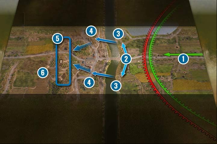 Once the French army blows up the bridge, you will need to build a floating one (3), and get to the other side - Mission 1 - Battle of Sedan | German| Campaign - German - Sudden Strike 4 Game Guide