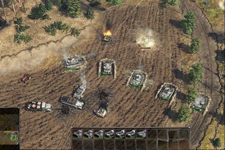 Some Panzer IV tanks is all you need to keep your artillery safe. Use your infantry to mark targets for your artillery. - Battle of Kursk | German| Campaign - German - Sudden Strike 4 Game Guide