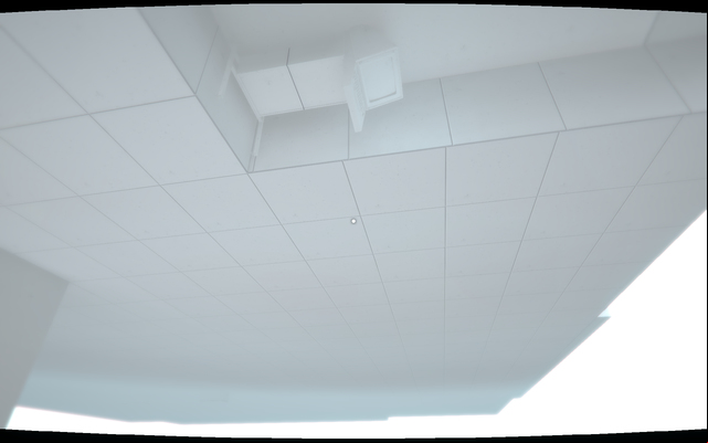 The terminal is on the ceiling. You need to jump up to reach it - Computer terminals - Secrets - SUPERHOT - Game Guide and Walkthrough