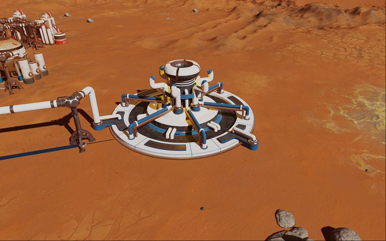 It noticeably speeds up transport of resources between The Earth and Mars - Wonders in Surviving Mars - Gameplay - Surviving Mars Game Guide