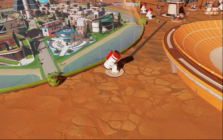 Defensive towers are buildings with laser guidance, capable of destroying meteorites - Expanding your base in Surviving Mars - Gameplay - Surviving Mars Game Guide
