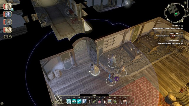 The first puzzle in the Market District is to find the key for the main armory of your guild, in the Guild Hall - Puzzles in Guild Hall | Market District/Slums Walkthrough - Market District / Slums - Sword Coast Legends Game Guide