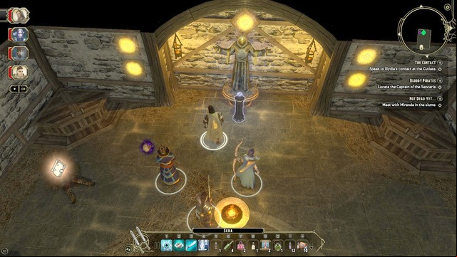 The second puzzle is a more difficult one - Puzzles in Guild Hall | Market District/Slums Walkthrough - Market District / Slums - Sword Coast Legends Game Guide