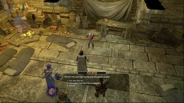 Talk to Titus Minton in the sewers (M4,Titus Minton) and you will learn that he needs help replenishing his supplies - Not Dead Yet - Side quest | Market District/Slums Walkthrough - Market District / Slums - Sword Coast Legends Game Guide