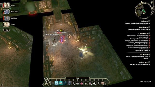 If you decide you are not yet ready, enter the main hall, where Cyrana is and talk to him - A Traders Fate - Side quest | Market District/Slums Walkthrough - Market District / Slums - Sword Coast Legends Game Guide