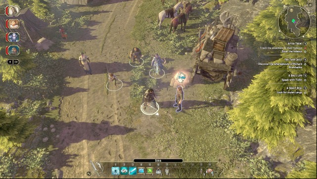 While in the camp, walk towards Jaena and ask if you can help - Side quests | The High Road Walkthrough - The High Road - Sword Coast Legends Game Guide