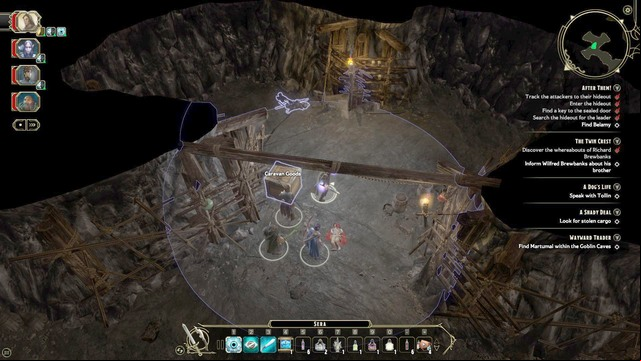 While in the camp, walk towards Burkins and talk with her - Side quests | The High Road Walkthrough - The High Road - Sword Coast Legends Game Guide