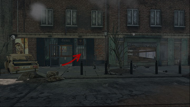 Go past the building with the partially boarded windows and enter the next one through the open door - Open the conduits | Chapter six | Walkthrough - Chapter six - Syberia 3 Game Guide