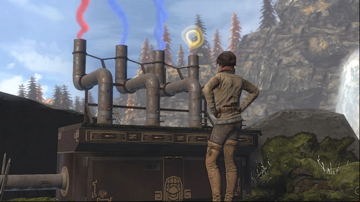 The right color and shape of the smoke. - Give the ghosts a signal (smoke) - Chapter eight - Syberia 3 Game Guide
