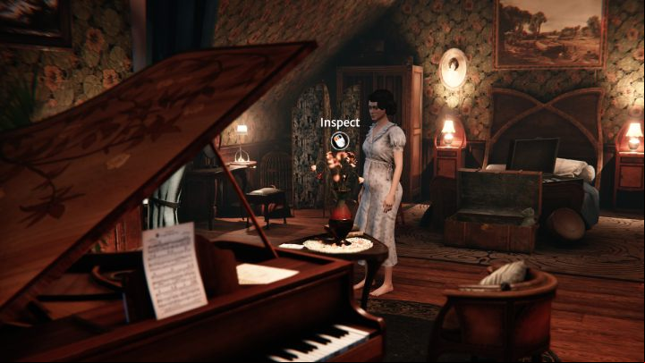 The brochure is on the table by the flower pot - Siberia The World Before: Vaghen - Rozes family house, winter 1937 - walkthrough - Walkthrough - Syberia The World Before Guide