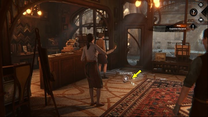 After a short cutscene, walk up to the brick and pick it up - Siberia The World Before: Vaghen - Rozes family house, spring 1937 - walkthrough - Transition description - Syberia The World Before - game guide