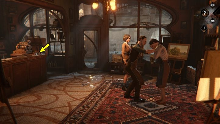 Walk up to the counter and pick up the note - Siberia The World Before: Vaghen - Rozes family house, spring 1937 - walkthrough - Transition description - Syberia The World Before - game guide