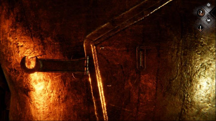 Then unhook the flaps to reveal the center of the machine - Syberia The World Before: Vaghen - Silberspiegel refuge, autumn 2005 part 4 - walkthrough - Walkthrough - Syberia The World Before Guide