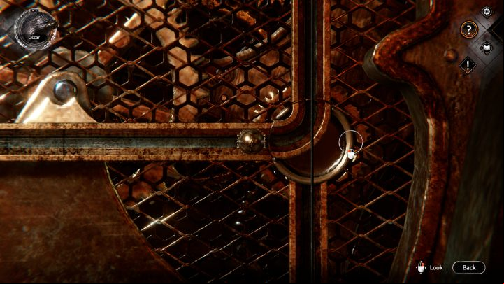 Then bring the ball back to the right side of the mechanism and adjust the piece so that the sphere can move upward - Syberia The World Before: Vaghen - Silberspiegel refuge, autumn 2005 part 4 - walkthrough - Walkthrough - Syberia The World Before Guide
