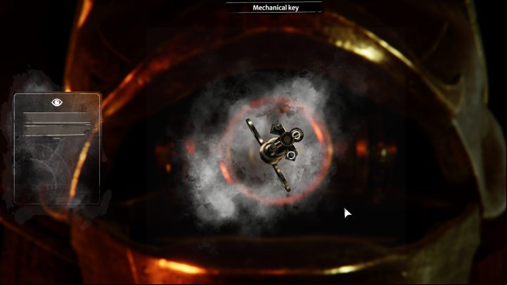 When the machine head opens, set the key correctly and turn the lock - Syberia The World Before: Vaghen - Silberspiegel refuge, autumn 2005 part 4 - walkthrough - Walkthrough - Syberia The World Before Guide